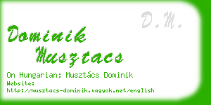 dominik musztacs business card