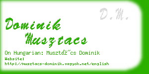 dominik musztacs business card